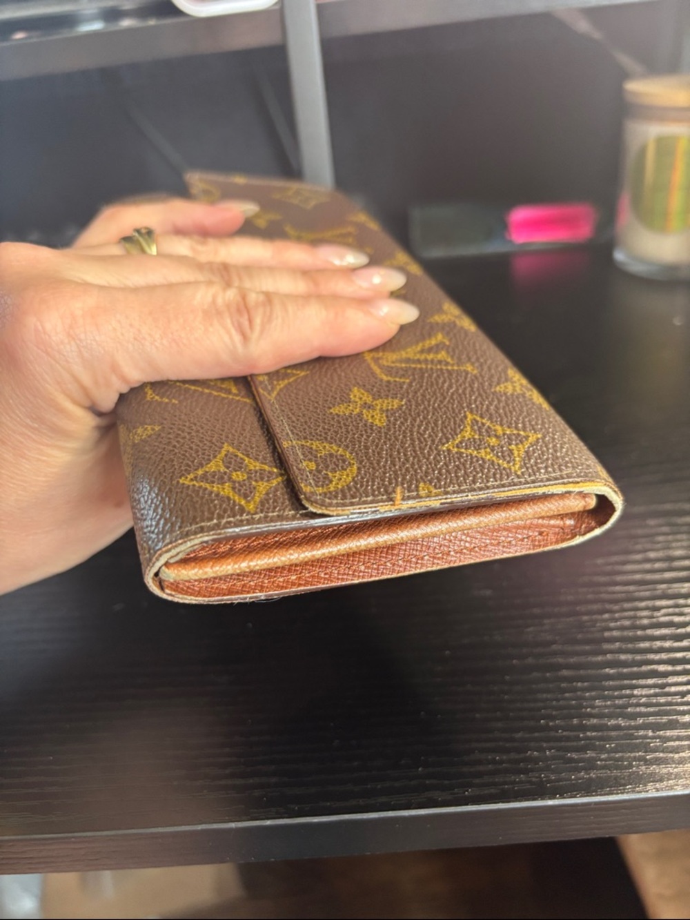 Louis Vuitton Monogram Canvas Wallet in Brown and Gold - Picture 4 of 17